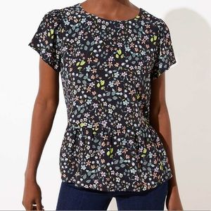 SOLD - Garden Cutout Back Peplum Top - LP